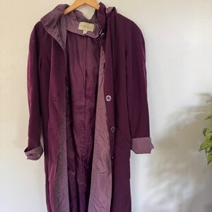 Appleseed's Royal Purple Trench Coat Women's Size S
